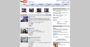Die YouTube 2006 Startseite. (Foto: screenshot, Memento vom 31. Juli 2006 von archive.org)